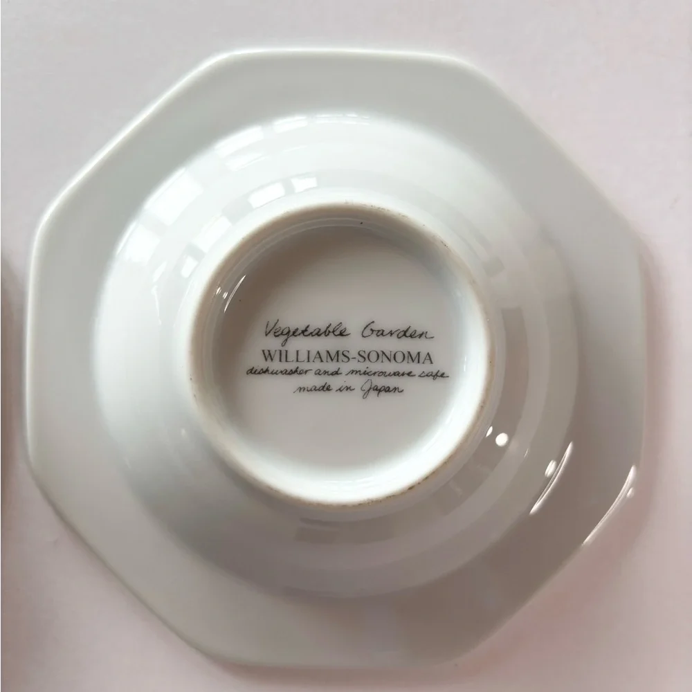 Williams Sonoma Vegetable Garden Vinaigrette Recipe Dipping Bowls